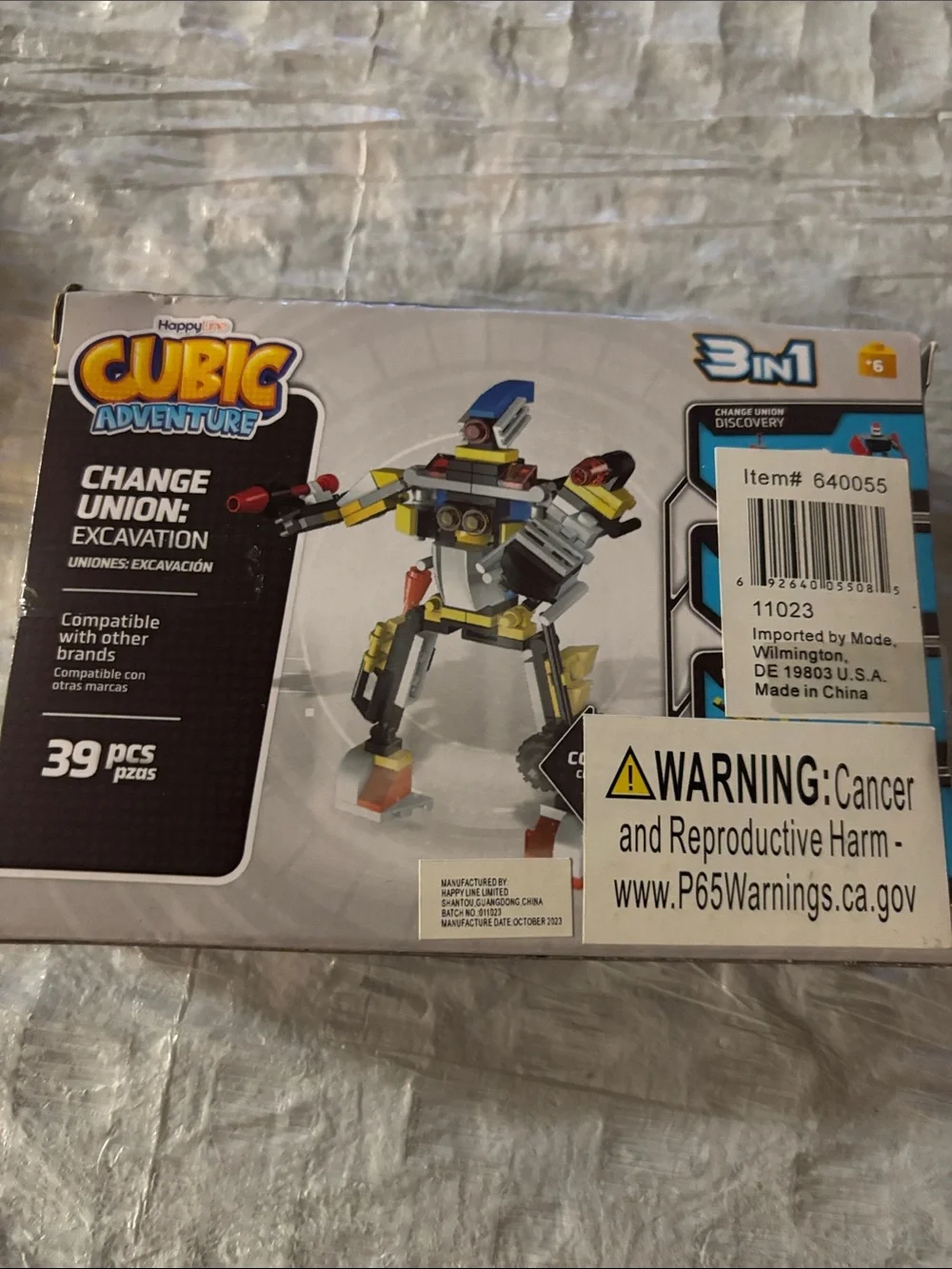 3-in-1 Change Union Excavation Building Set - Yellow